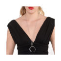 A sterling silver large luna pendant and chain from Lucy Quartermaine's Luna collection.