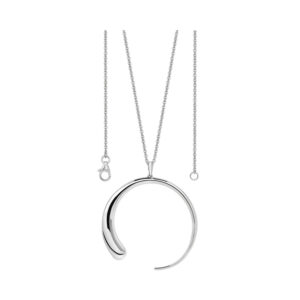 A sterling silver large luna pendant and chain from Lucy Quartermaine's Luna collection.