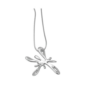 A sterling silver splash pendant on a chain from Lucy Quartermaine's Splash collection.