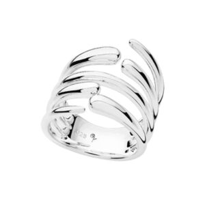 A sterling silver multi drop ring from Lucy Quartermaine's Drop collection.