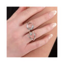 A sterling silver circular shaped ring from Lucy Quartermaine's Luna collection.
