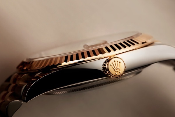 Rolex watch side view