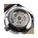 Hamilton, Jazzmaster Open Heart with a 40mm stainless steel case and a brown leather strap featuring a silver open heart dial.