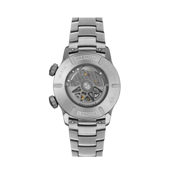Bremont, Altitude MB Meteor with a 42mm titanium case and bracelet strap featuring a date function and a black dial.