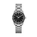 Hamilton, Jazzmaster Performer with a 38mm stainless steel case and bracelet strap featuring a black dial and bezel.