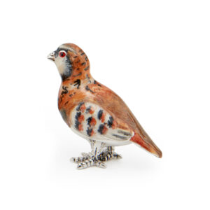 A sterling silver partridge figurine from Saturno by Francis Howard.