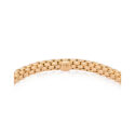 An 18ct rose gold Flex'It bracelet with one diamond set rose gold rondel, two polished rose gold rondels and four polished white gold rondels, belonging to FOPE's Solo collection.