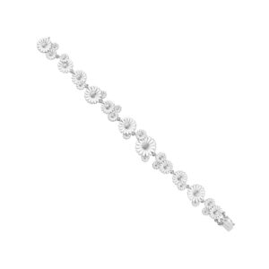 A sterling silver white enamelled flower bracelet from Georg Jensen's Daisy collection.