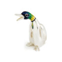 A sterling silver happy duck figurine from Saturno by Francis Howard.