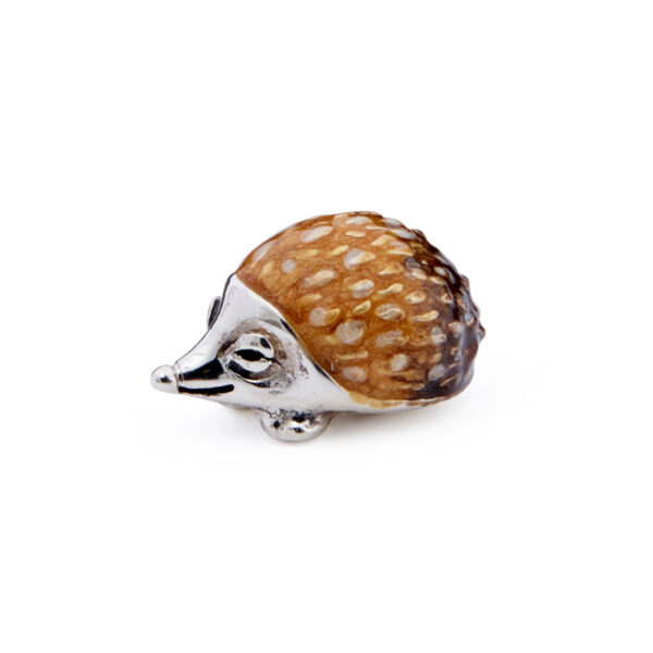 A sterling silver very small hedgehog figurine from Saturno by Francis Howard.