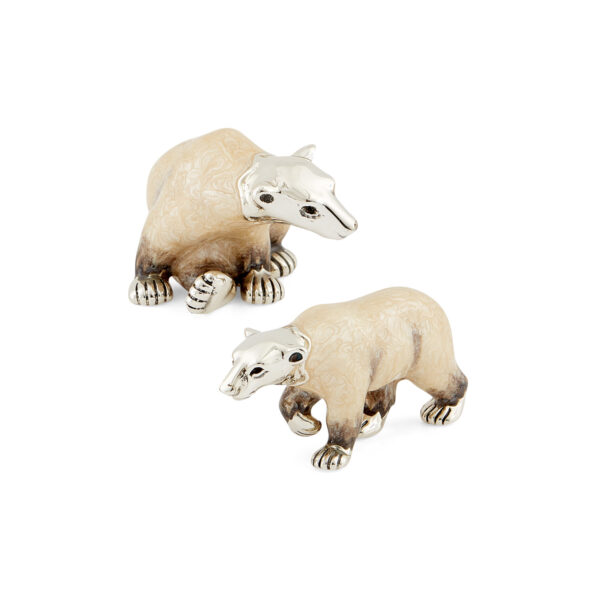 A sterling silver polar bear figurine from Saturno by Francis Howard.