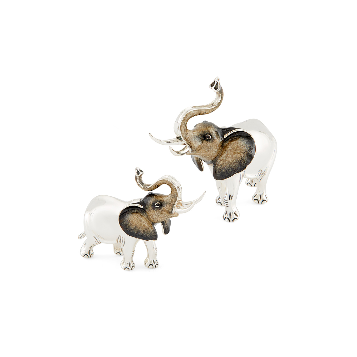 Saturno, Sterling Silver Elephant Figurine A sterling silver elephant figurine from Saturno by Francis Howard.