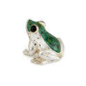 Saturno, Sterling Silver Green Frog Figurine A sterling silver green frog figurine from Saturno by Francis Howard.