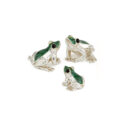 Saturno, Sterling Silver Green Frog Figurine A sterling silver green frog figurine from Saturno by Francis Howard.