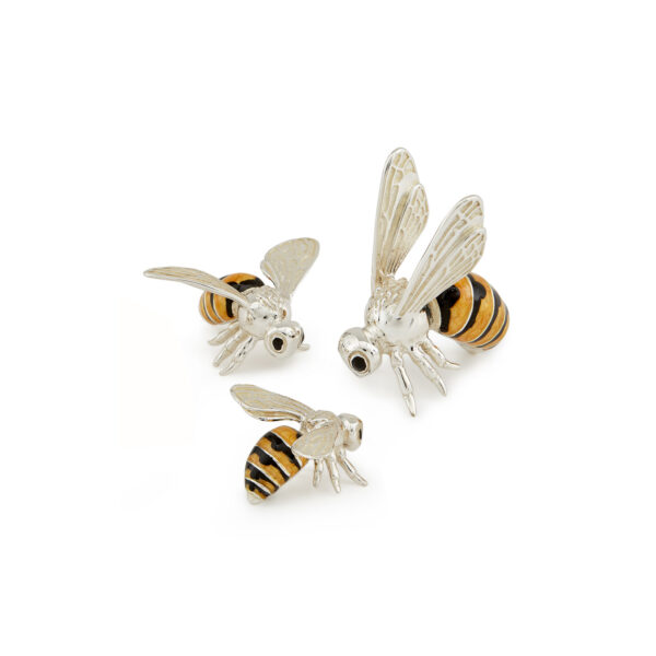 A sterling silver honey bee figurine from Saturno by Francis Howard.