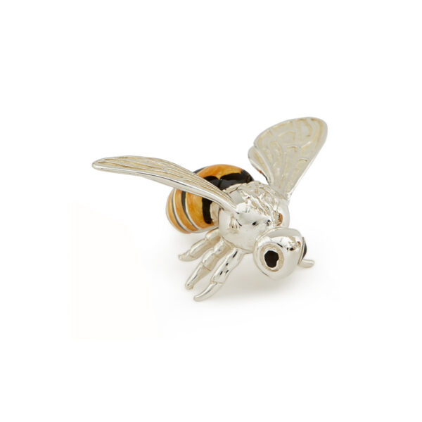 A sterling silver honey bee figurine from Saturno by Francis Howard.