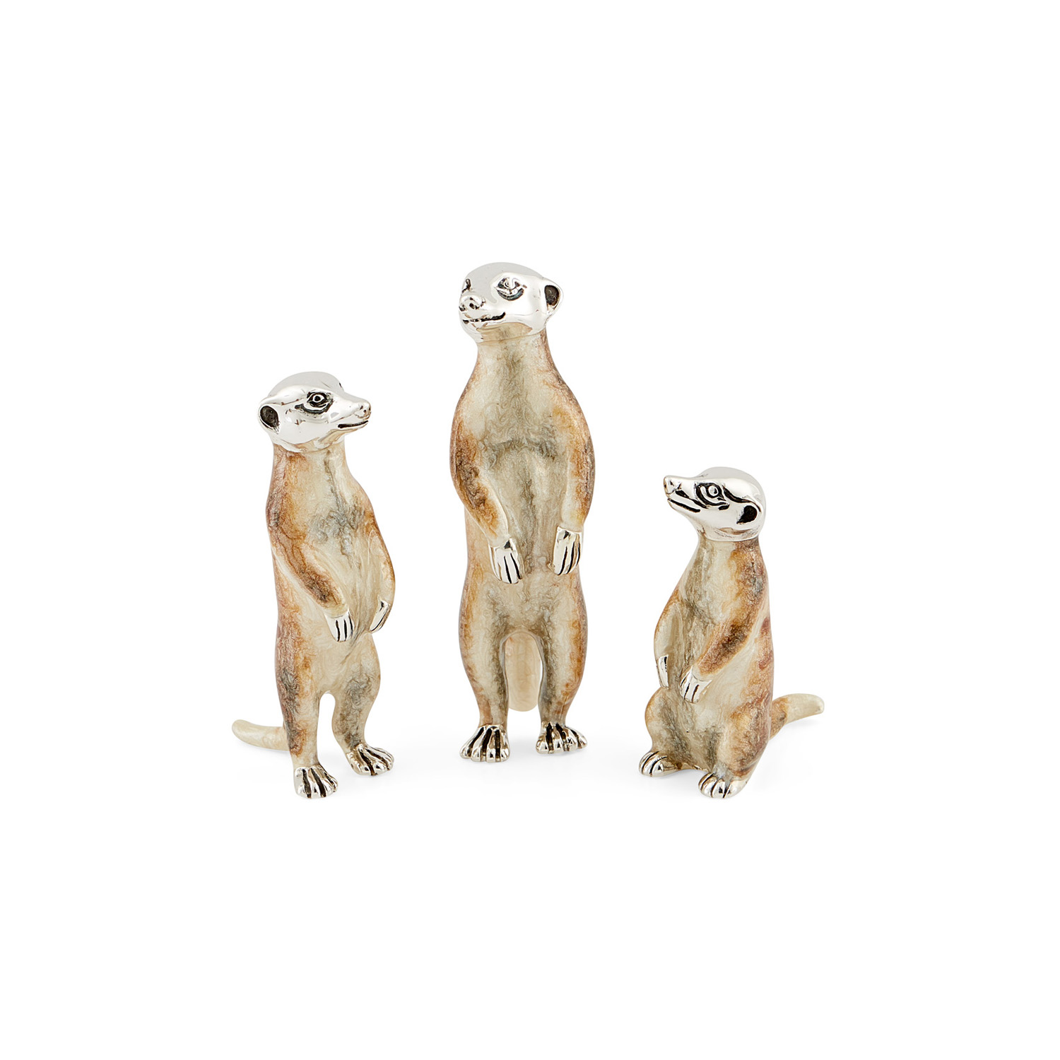 Saturno, Sterling Silver Meercat Figurine A sterling silver meercat figurine from Saturno by Francis Howard.