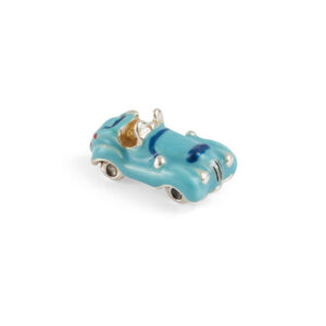 A sterling silver figurine of a vintage Jaguar car from Saturno by Francis Howard.