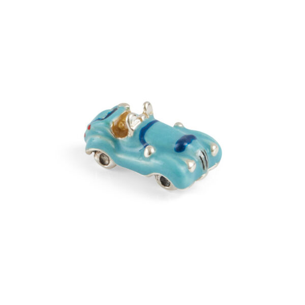A sterling silver figurine of a vintage Jaguar car from Saturno by Francis Howard.