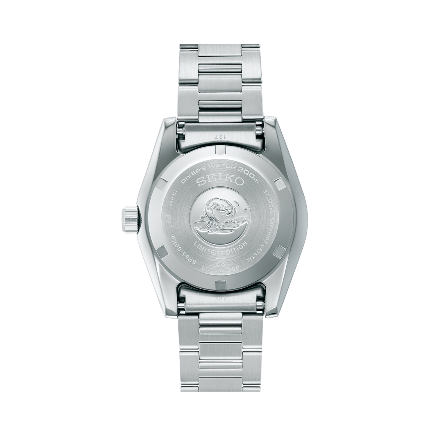 Seiko, Prospex 1965 Heritage Diver’s 60th Anniversary Limited Edition with a 40mm stainless steel case and bracelet strap featuring a date function on a silver dial.