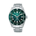 Seiko, Prospex Green 1965 Heritage Diver’s PADI Special Edition with a 42mm stainless steel case and bracelet strap featuring a date function and a green dial and bezel.