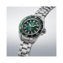 Seiko, Prospex PADI Green 60th Anniversary 4R with a 41.7mm stainless steel case and bracelet strap featuring a date function and a green dial and bezel.