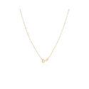 A 9ct yellow gold peridot cat pendant and chain, featuring an oval and pear shaped peridot with yellow gold ears and tail.