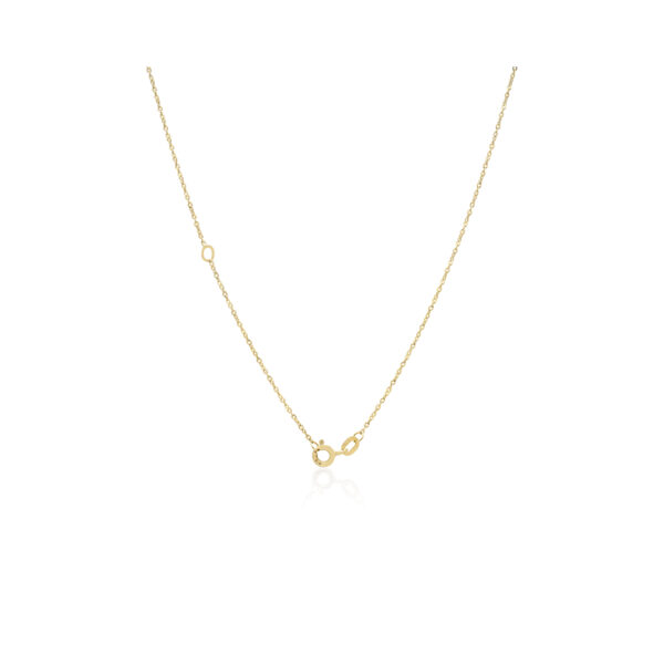 A 9ct yellow gold peridot cat pendant and chain, featuring an oval and pear shaped peridot with yellow gold ears and tail.