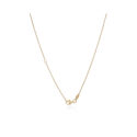 A 9ct yellow gold black onyx clover necklace on a trace chain.