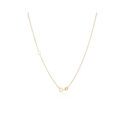 A 9ct yellow gold black onyx clover style pendant on a trace chain.