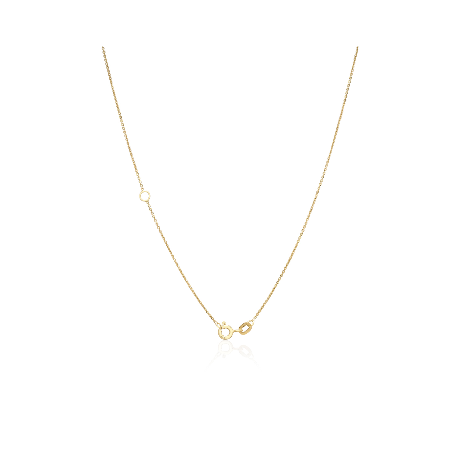 9ct Yellow Gold Onyx Clover Pendant & Chain A 9ct yellow gold black onyx clover style pendant on a trace chain.