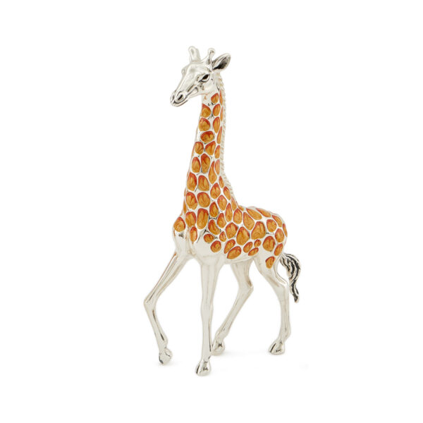 A sterling silver giraffe figurine from Saturno by Francis Howard.