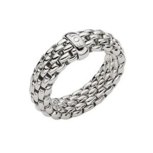 An 18ct white gold Flex'It ring belonging to FOPE's Essential Collection.