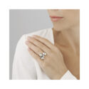 An oxidised sterling silver dress ring from Georg Jensen's Moonlight Grapes collection.