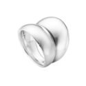 A sterling silver double curve ring belonging to Georg Jensen's Curve collection.