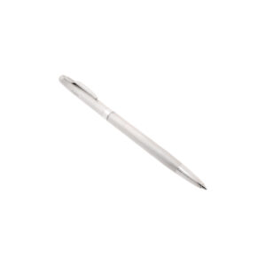 A sterling silver, refillable pencil with a textured grip.