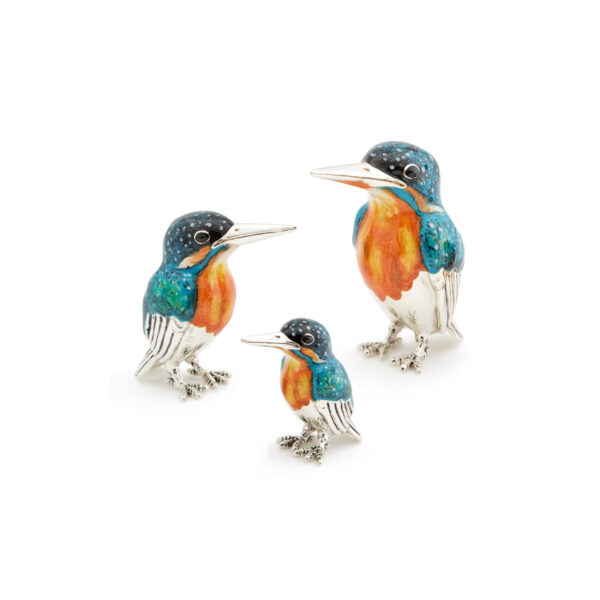 A sterling silver kingfisher figurine from Saturno by Francis Howard.