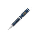 A Montblanc, Great Characters Homage to the Great Gatsby Special Edition Ballpoint pen in blue crafted with a platinum-coated clip in the style of a money clip and a gold-coated Art Deco monogram.