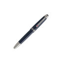 A Montblanc, Meisterstück Around The World In 80 Days LeGrand Rollerball pen crafted in dark blue precious resin and a clip featuring a red laquered heart.