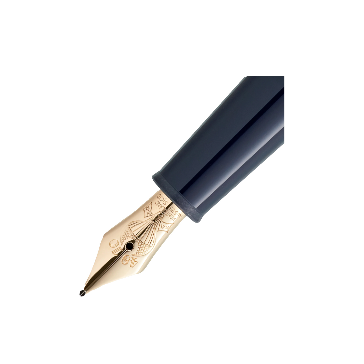 Montblanc, Meisterstück Around The World In 80 Days Classique Fountain Pen crafted in dark blue precious resin featuring a 14ct gold nib marked with 14/11 and 21/12 - a reminder of Mr Fogg's departure and return dates.