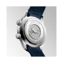 Longines, Legend Diver with a 39mm stainless steel case and a blue rubber strap featuring a blue dial.