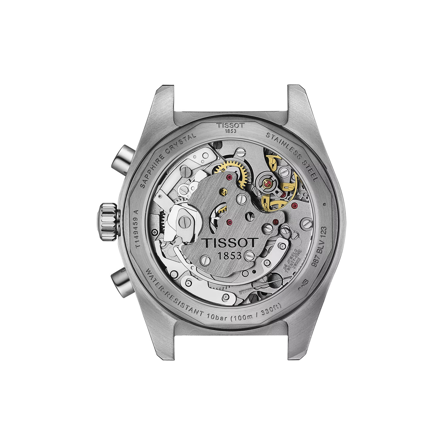 Tissot, PR516 Black, Mechanical Men's Watch Tissot, PR516 with a 41mm stainless steel case and bracelet strap featuring a chronograph with a black dial and black and white bezel.