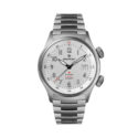 Bremont, Altitude MB Meteor with a 42mm titanium case and bracelet strap featuring a date function and a silver dial.