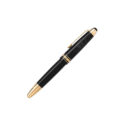 A Montblanc, Meisterstück Around the World in 80 Days LeGrand Rollerball pen crafted in anthracite precious resin and a clip featuring a red laquered heart.