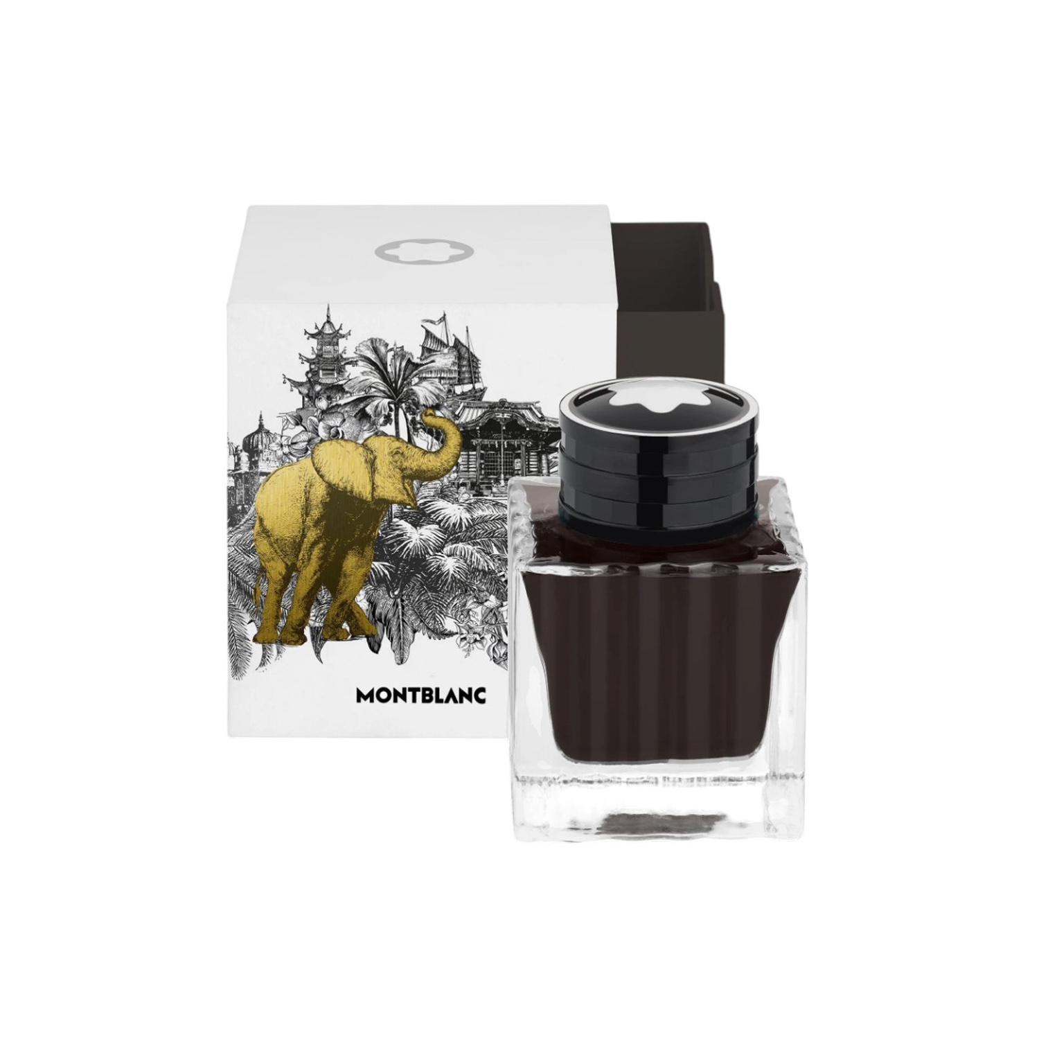Montblanc, Ink Bottle Meisterstück Around The World In 80 Days with 50ml of brown ink.