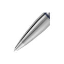A Montblanc, StarWalker SpaceBlue Doué Ballpoint pen crafted in deep space blue coloured precious resin with the metal cap and fittings coated in dark ruthenium.
