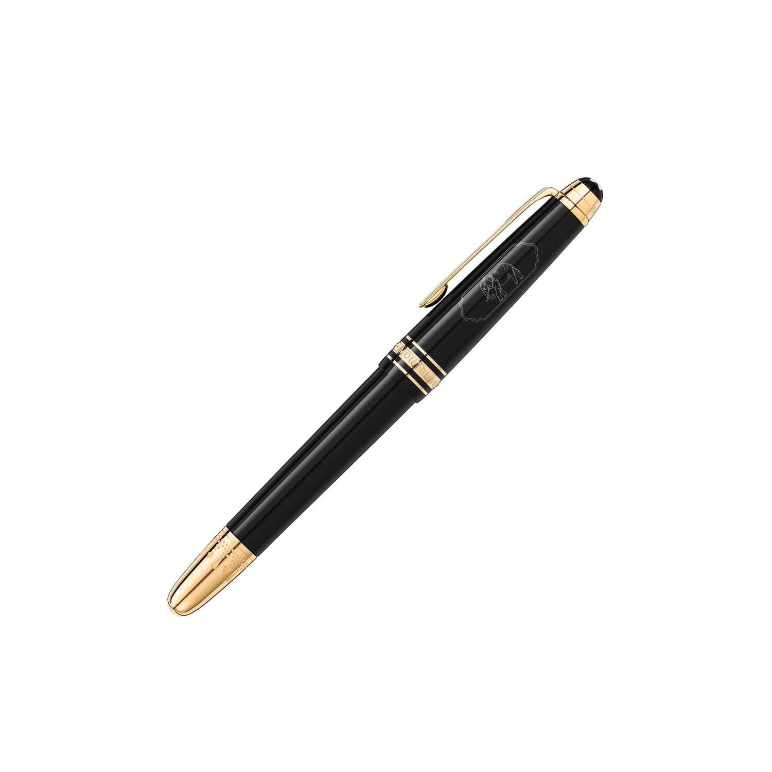 A Montblanc, Meisterstück Around The World In 80 Days Classique Fountain Pen crafted in anthracite precious resin and a handcrafted 14ct gold nib portraying a hot air balloon.