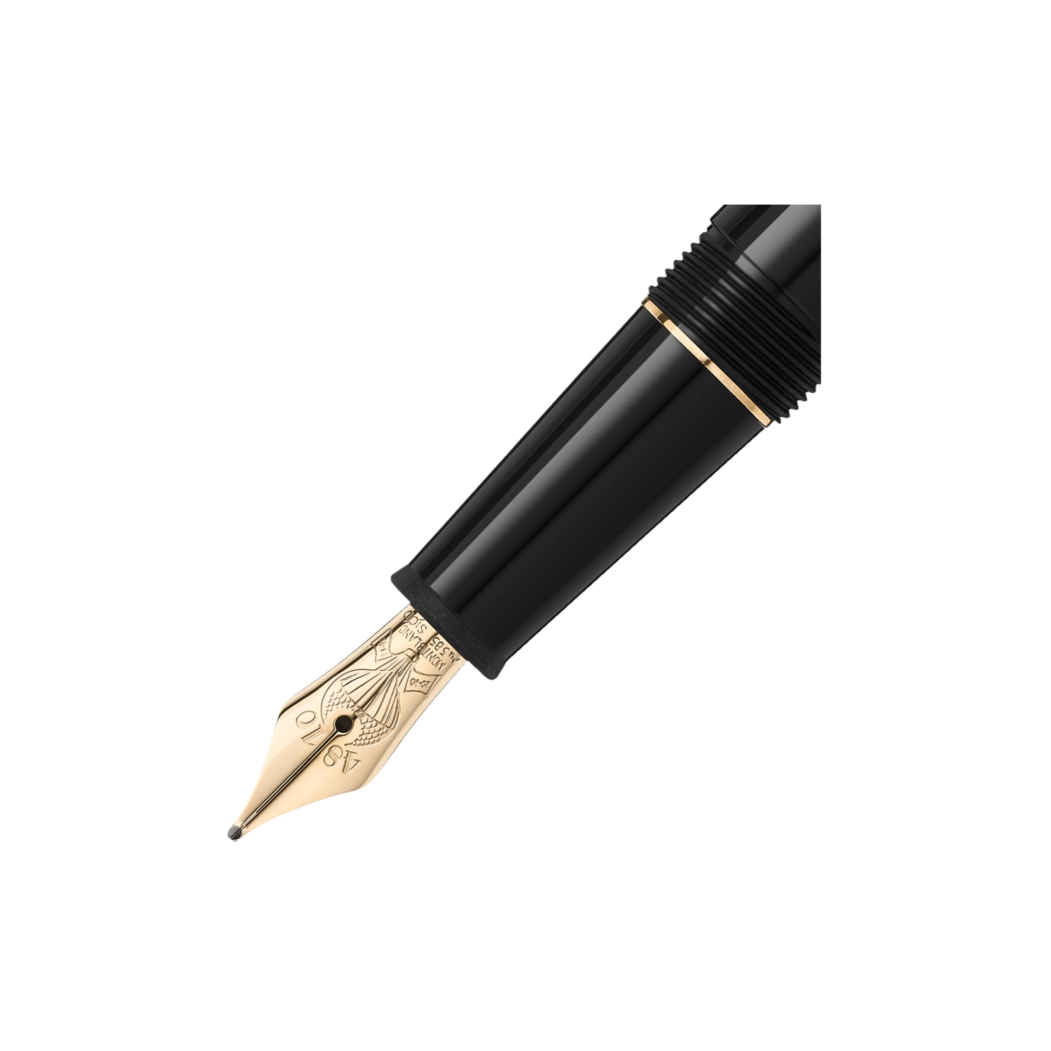 A Montblanc, Meisterstück Around The World In 80 Days Classique Fountain Pen crafted in anthracite precious resin and a handcrafted 14ct gold nib portraying a hot air balloon.