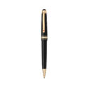 A Montblanc, Meisterstück Around The World In 80 Day Midsize Ballpoint pen crafted in anthracite precious resin and a clip featuring a red laquered diamond.