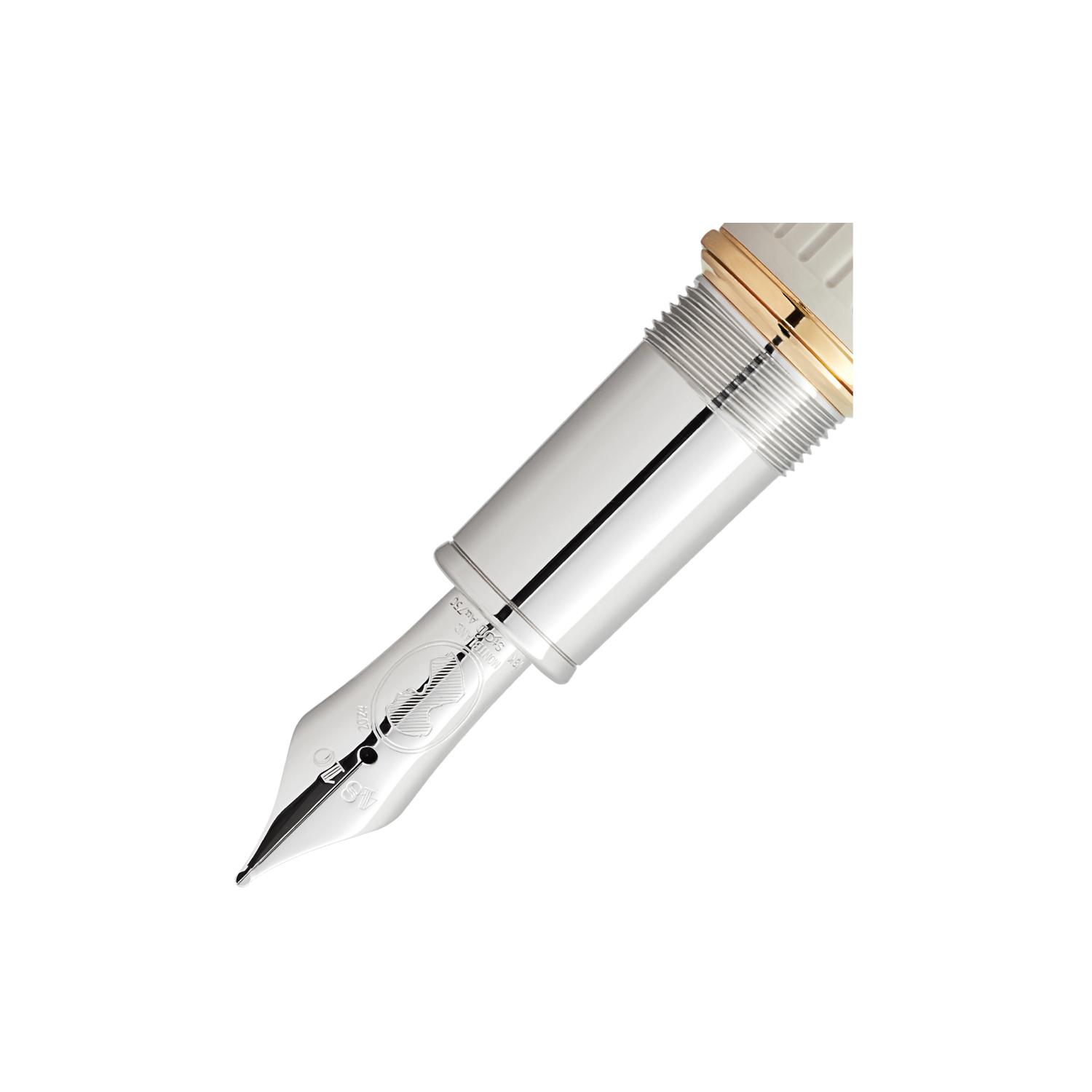 Montblanc, Writers Edition Homage to Jane Austen Limited Edition Fountain Pen Montblanc, Writers Edition Homage to Jane Austen Limited Edition Fountain Pen crafted from sandstone-grey precious resin featuring gold-coated rings and platinum-coated fittings with an Au 750, hand crafted gold nib.